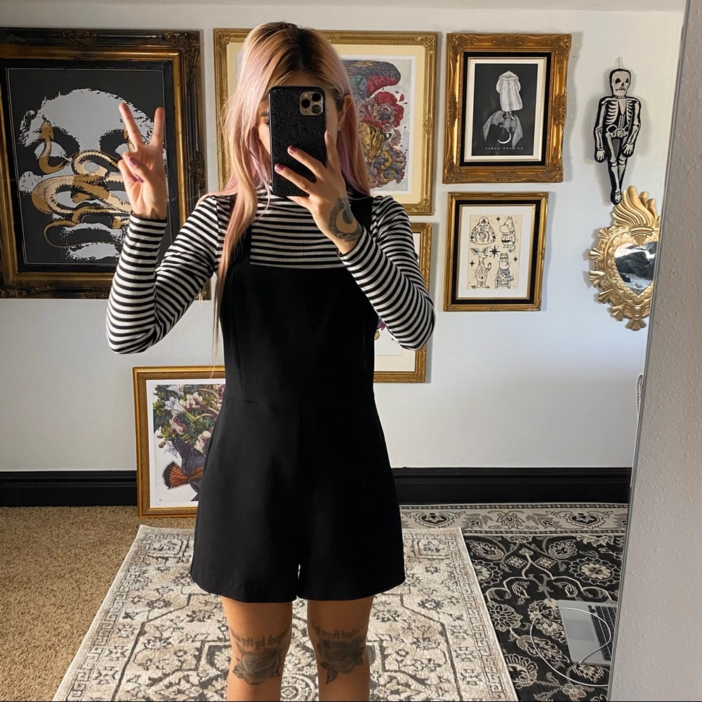 Forever 21 black minimalist romper / playsuit small